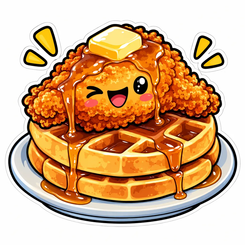 Hot honey chicken and waffles Foodoobie recipe