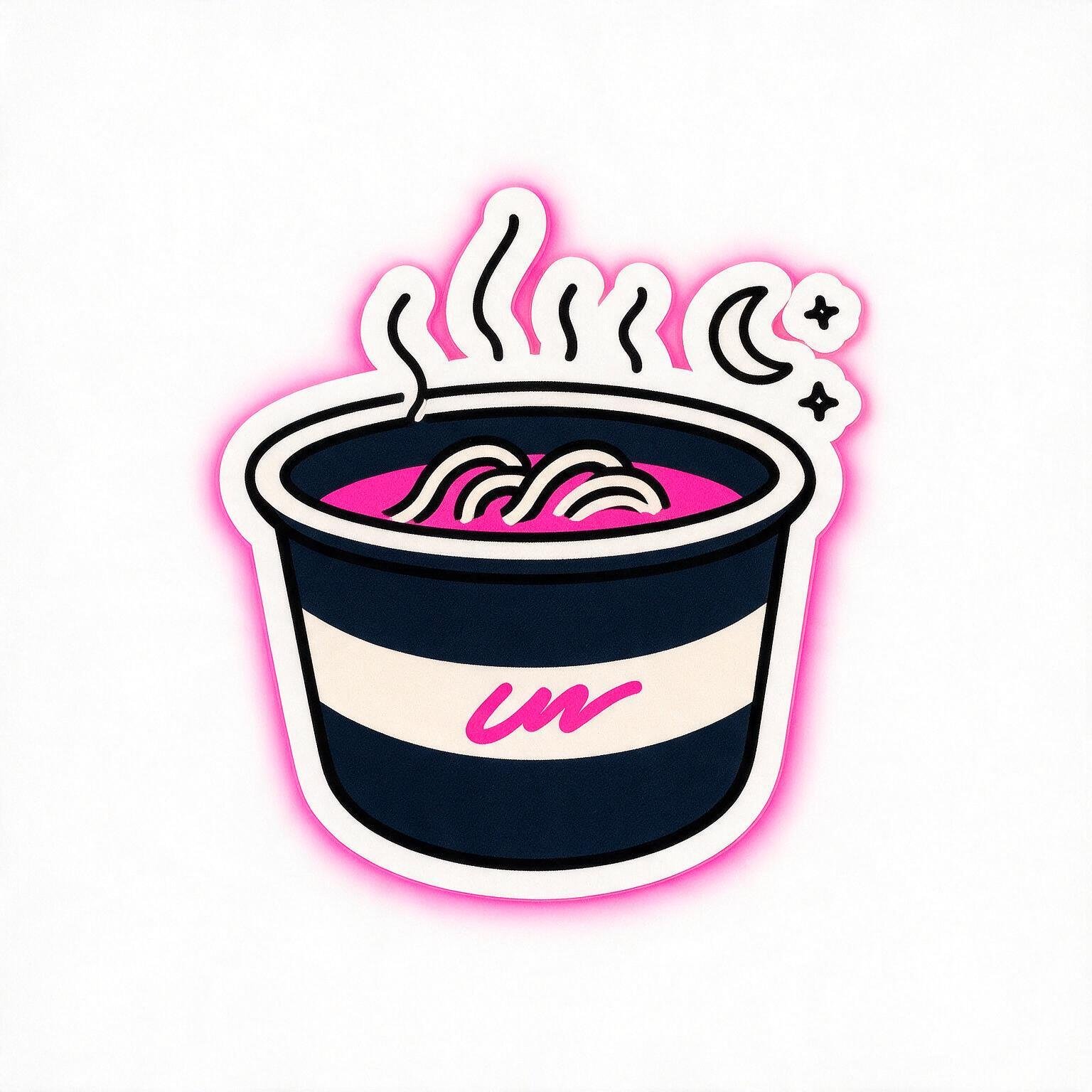 After Dark ramen cup sticker