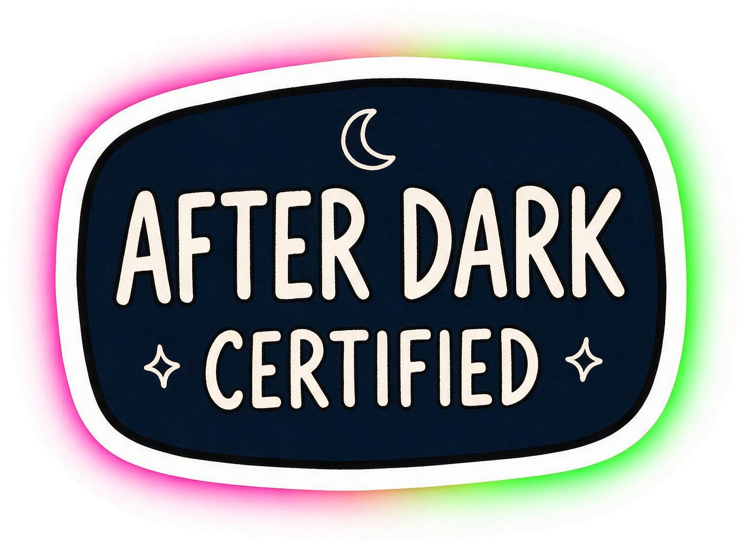 After Dark Certified sticker badge