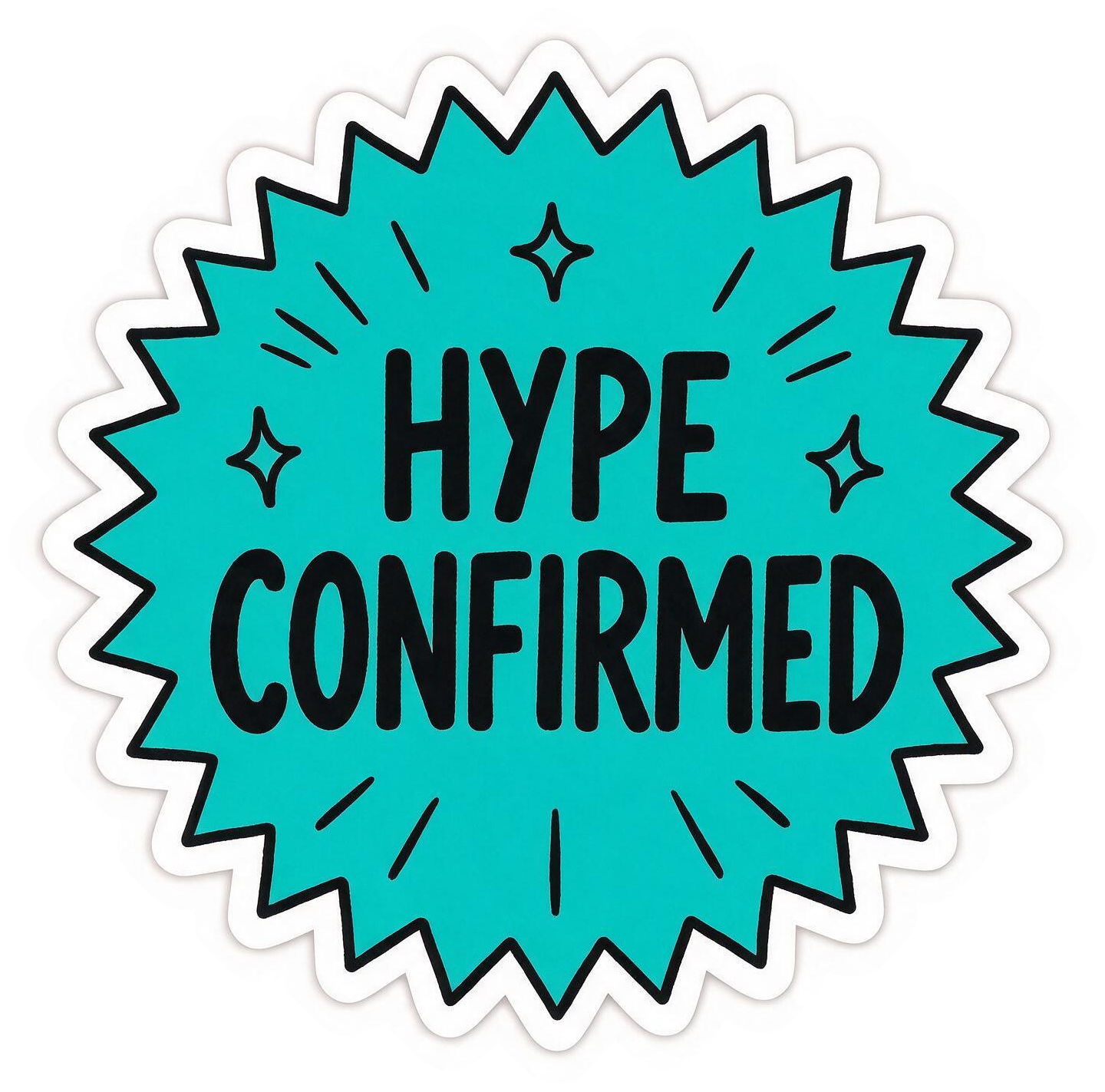 Hype Confirmed sticker badge