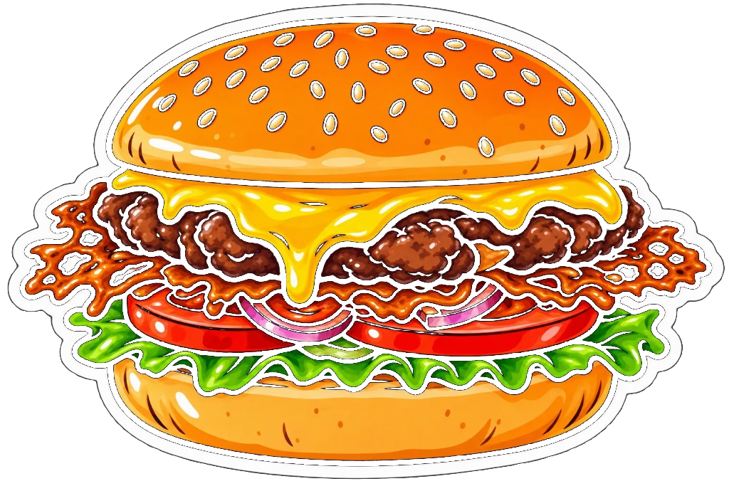 Smash burger with crispy edges